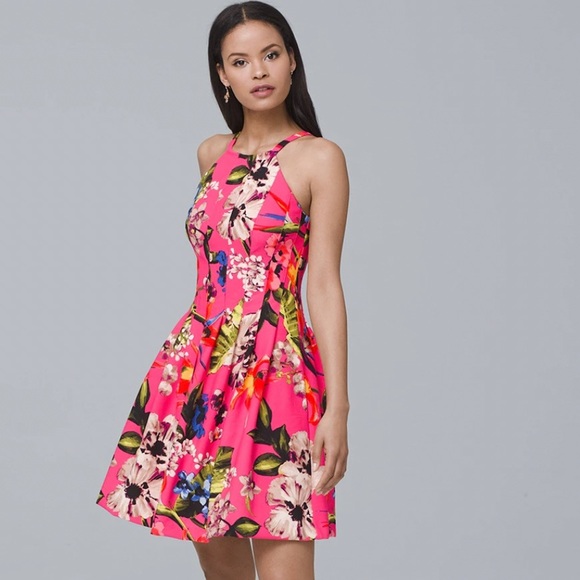 Vince Camuto Dresses & Skirts - Vince Camuto floral printed scuba fit-and-flare dress